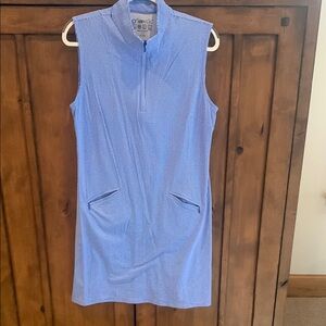 Blue/White Checked Ibkul Golf Dress